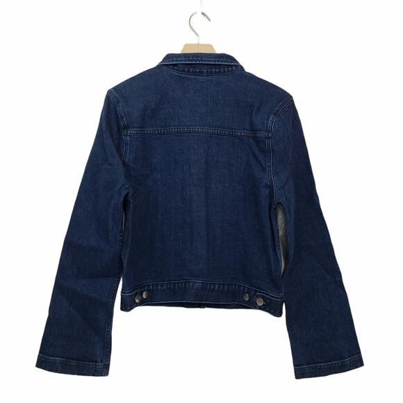 BLDWN Womens M Leon Denim Jean Jacket Dark Wash NEW - Picture 3 of 10